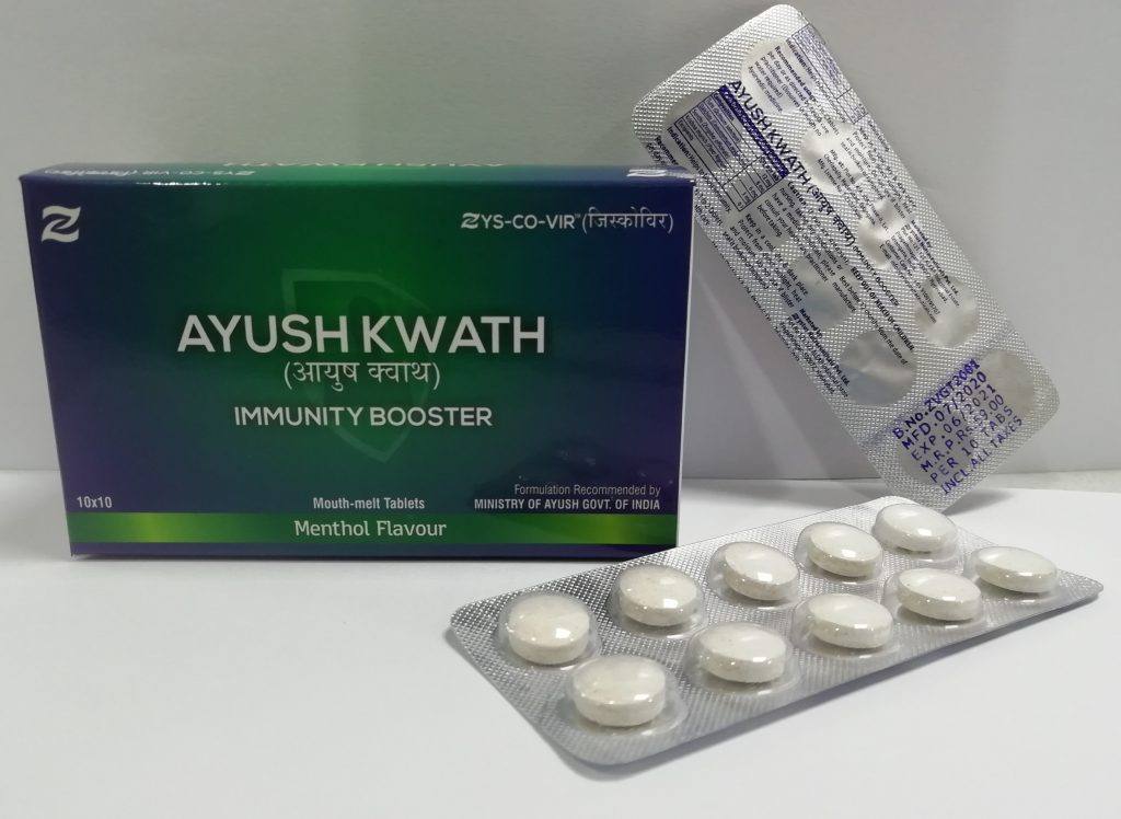 Zys Co Vir Ayush Kwath Immunity Booster Mouth Melt Tablet Menthol